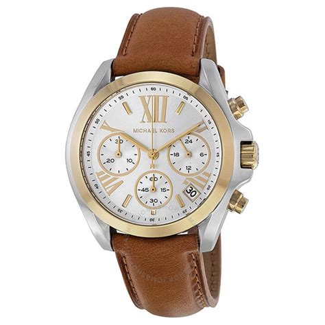 michael kors mk2301|Michael Kors Bradshaw Chronograph Silver Dial Tan Leather.